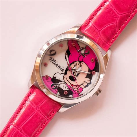 pink minnie mouse watch|vintage disney minnie mouse watch.